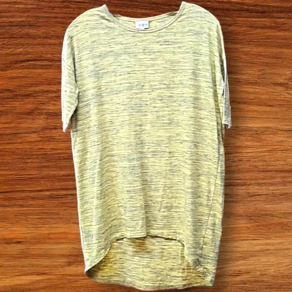 LulaRoe, Sz XXS Top, Blouse, Shirt, Yellow, Gray, Short Sleeve, Tee - Picture 1 of 7